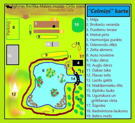 阿格洛纳Idilliska Latgaliesu Lauku Maja Ar Melno Pirti别墅 外观 照片
